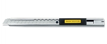 OLFA Нож с выдвижным лезвием и корпусом из нержавеющей стали, автофиксатор, 9мм OL-SVR-2
