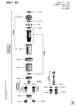 Dosatron Резиновое уплотнение всасывающего клапана 8PJ018 для щелочной среды